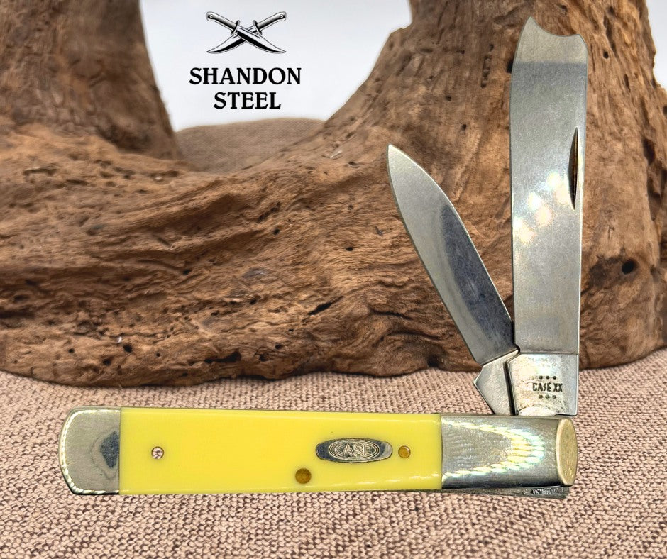 CASE XX USA 2024 YELLOW SYNTHETIC RAZOR KNIFE 32005 RAZ SS ONE ARM BANDIT (29)