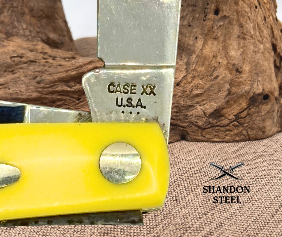 Case XX USA 33092 Vintage Birdseye Yellow 3 Blade Stockman Knife 4" 1977 (16)