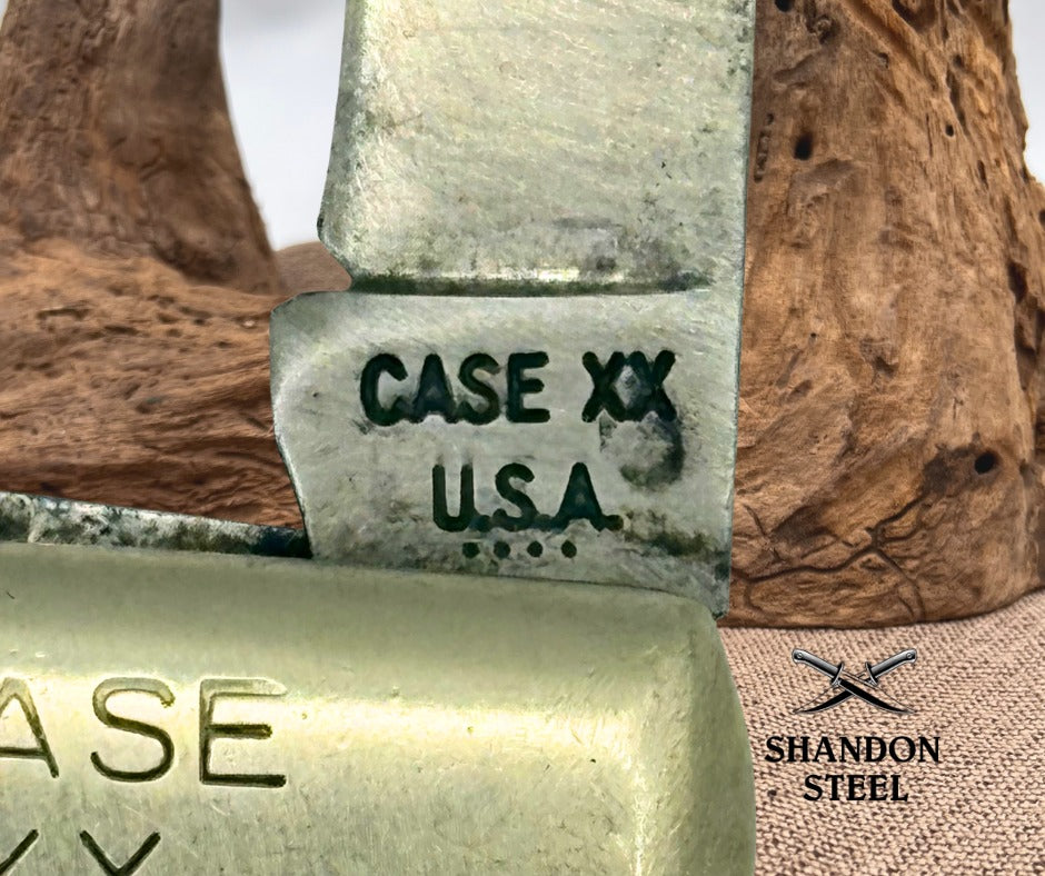 Case XX 62009 1/2 Sawcut Delrin Handle 2 Blade Pocket Jack Knife VINTAGE 1976 -5