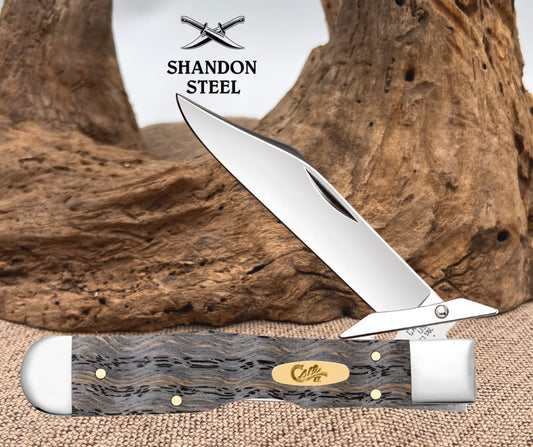 Case XX Black Curly Oak Wood Cheetah® Cub (711 1/2L SS) 14013