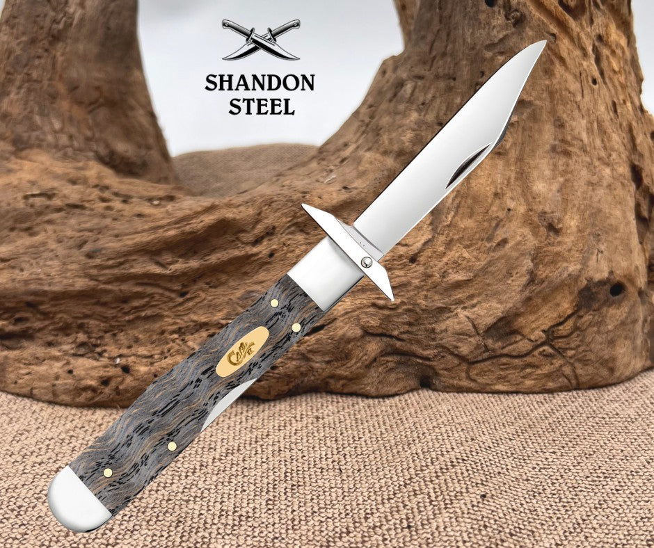 Case XX Black Curly Oak Wood Cheetah® Cub (711 1/2L SS) 14013