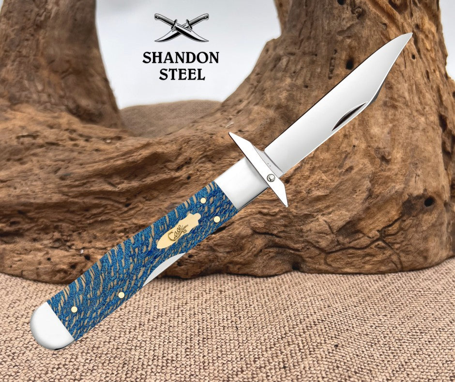 Case XX Blue Sycamore Wood Cheetah® Cub (711 1/2L SS) 63738