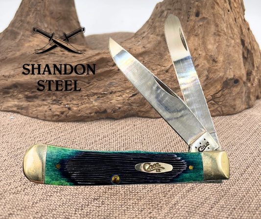Case XX USA Hunter Green Bone Large Trapper 6254 SS Pocket Knife 2015 #32112 (2)