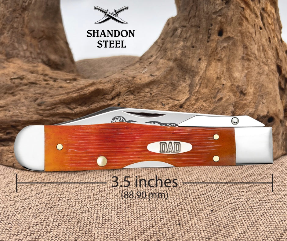 Case XX™ Cheetah Cub DAD Tequila Sunrise Bone 13363 Stainless Pocket Knife