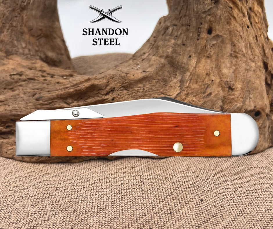Case XX™ Cheetah Cub DAD Tequila Sunrise Bone 13363 Stainless Pocket Knife