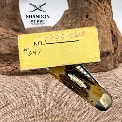 Case XX Classic 1994 Stag 52050 Elephant Toe Knife 2 Blade Fort City Club Knife *pre-owned