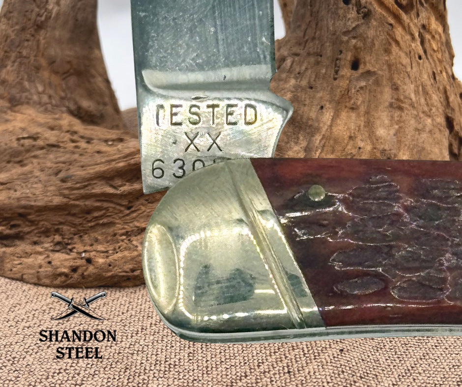 CASE XX CLASSIC USA WHITTLER KNIFE NEVER USED IN BOX 1990 - 63109 Red Bone Knife