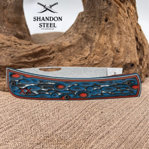 Case Crossroads Fossil Jig Sonic Blast with Current Red G-10 XR Sod Buster® Jr (XR10137C S35 VN) 66390