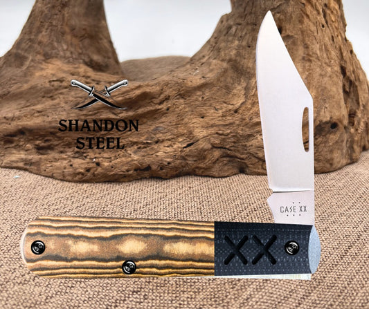 Case XX Crossroads Smooth Black & Tan Richlite® w/Black G-10 XR Barlow 53161