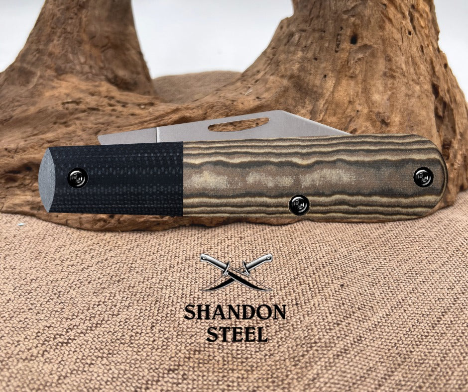 Case XX Crossroads Smooth Black & Tan Richlite® w/Black G-10 XR Barlow 53161