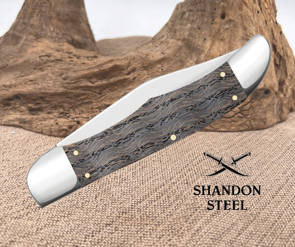 Case XX Folding Hunter Black Curly Oak 14008