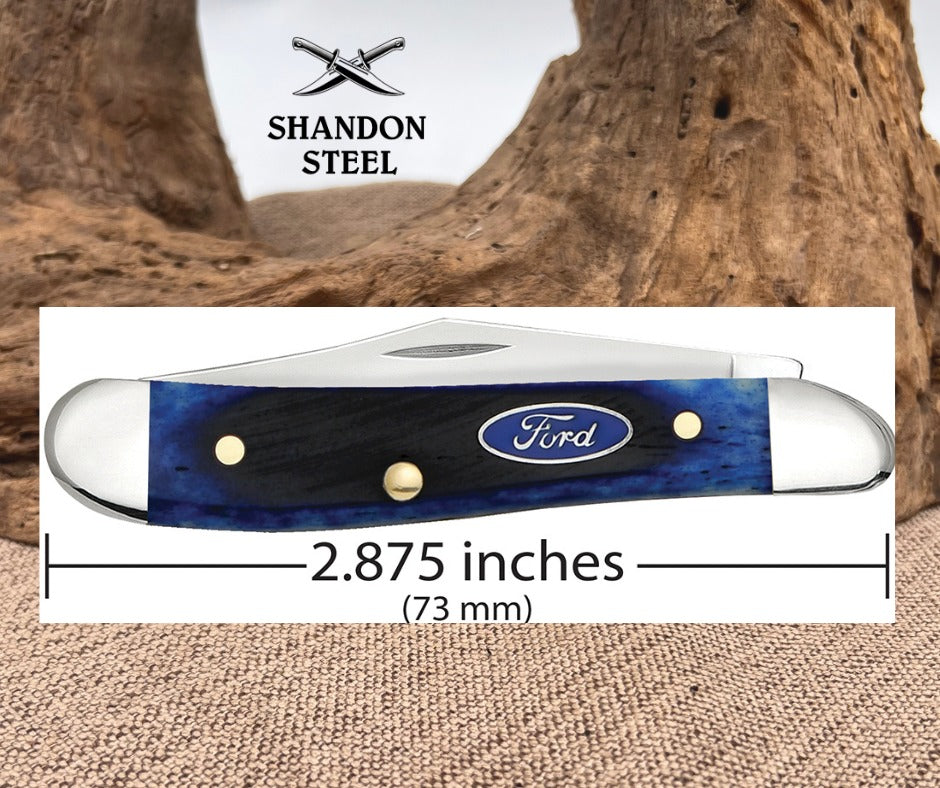 Case XX™ Ford Motor Company Blue Bone Peanut Stainless Pocket Knife 14306