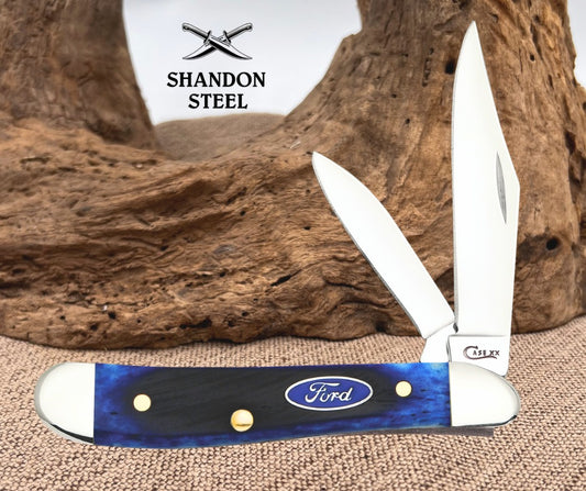Case XX™ Ford Motor Company Blue Bone Peanut Stainless Pocket Knife 14306