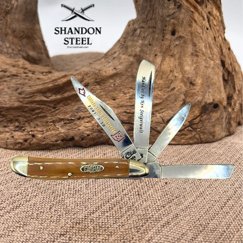 Case XX 2001 BIG NUT Beautiful Mammoth 4 Blade Peanut Rare (1of50) Knife (11)