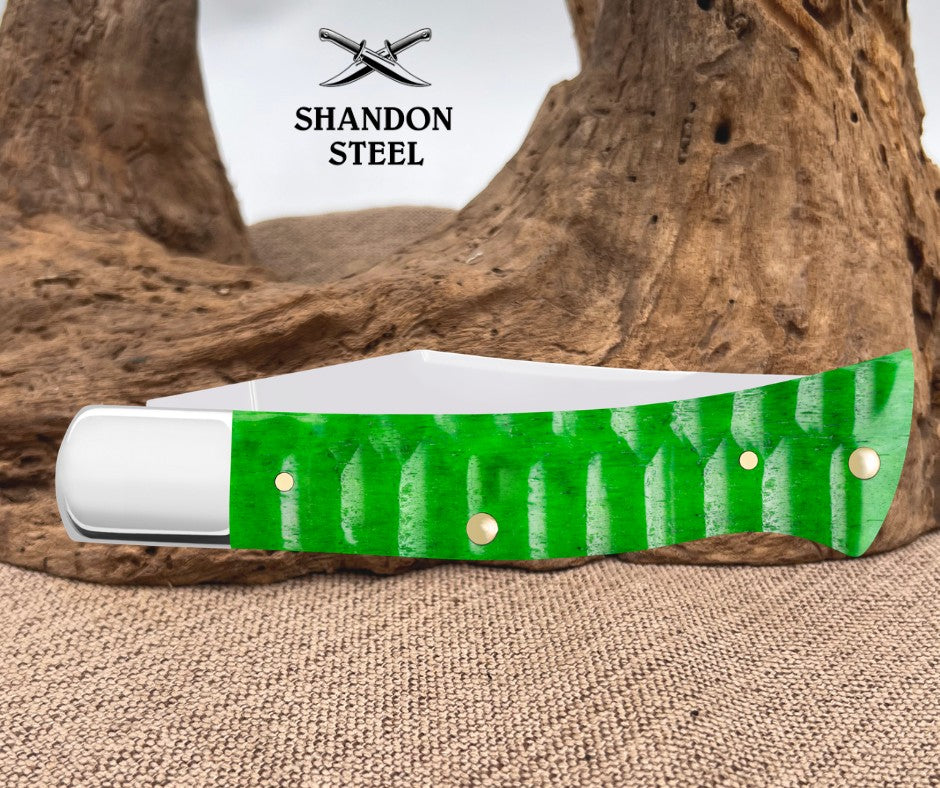 Case XX Gator Jig Bright Green Bone Case Axe Handle® (BR61135 SS) 11445