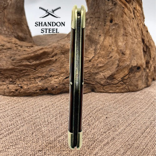 CASE XX 6208 RED BONE HANDLE HALF WHITTLER POCKET KNIFE VINTAGE 1940-1964 (03)