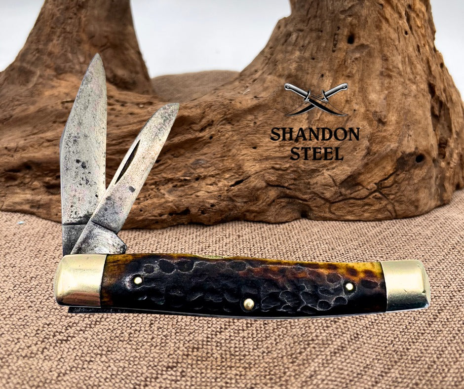 CASE XX USA 2 DOT 1978 VINTAGE JIGGED BONE TEXAS 2 BLADE JACK POCKET KNIFE (14)