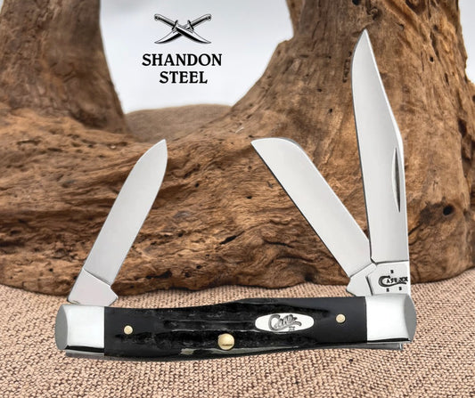 Case XX Jigged Genuine Buffalo Horn Medium Stockman Pocket Knife 65012