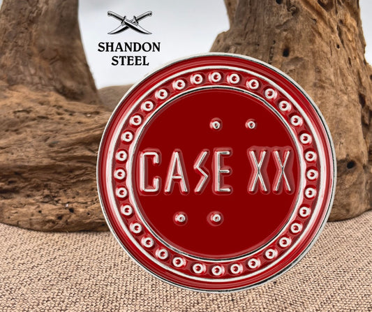 Case XX™ Knives 2026 Red & Antique Silver 50295 Challenge Coin