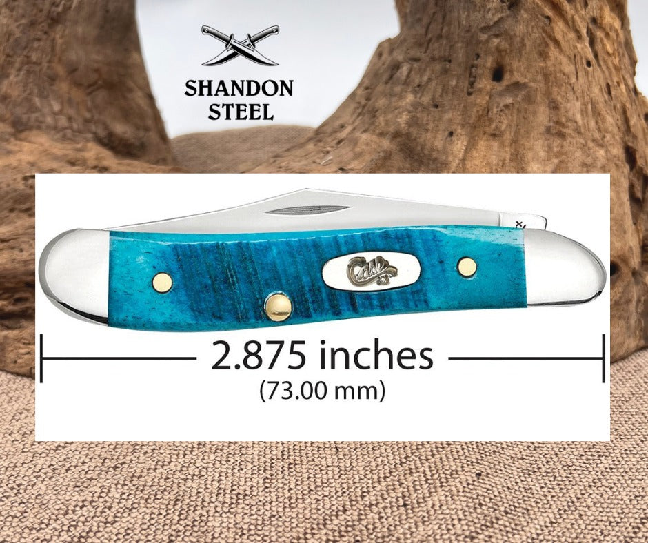 Case XX™ Knives Sawcut Jig Caribbean Blue Bone Peanut 25596