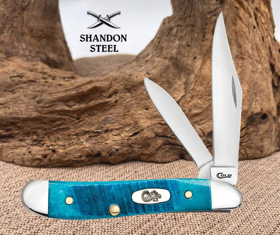 Case XX™ Knives Sawcut Jig Caribbean Blue Bone Peanut 25596