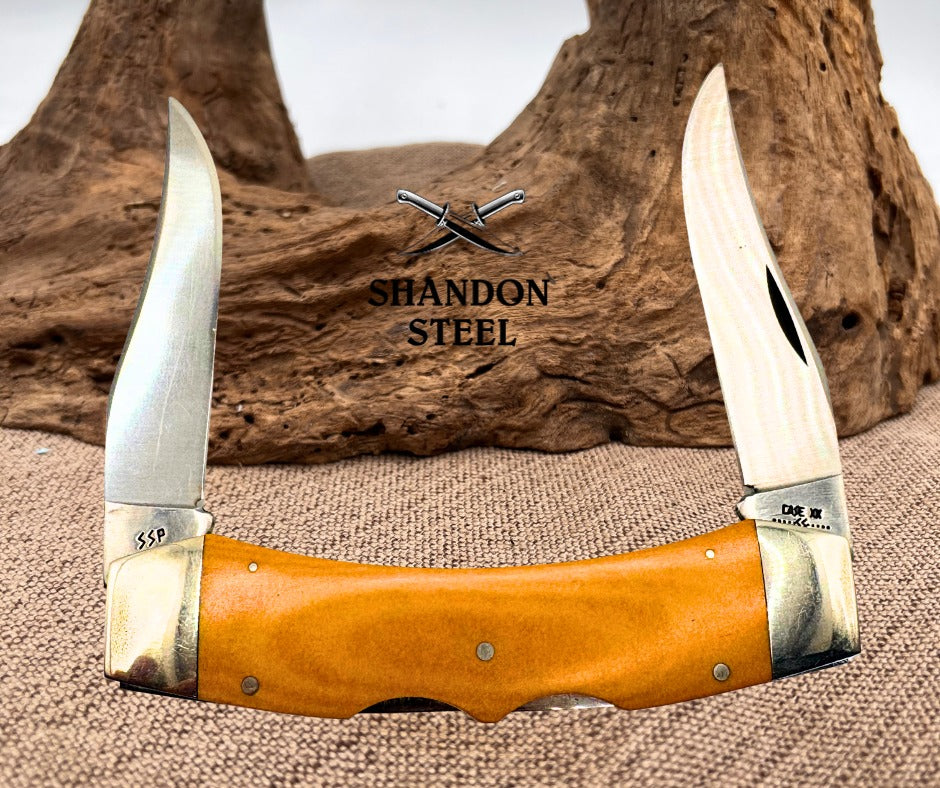 Case XX USA Vintage 1980 10-Dot Texas Lockhorn Double Lockblade Pocket Knife -16