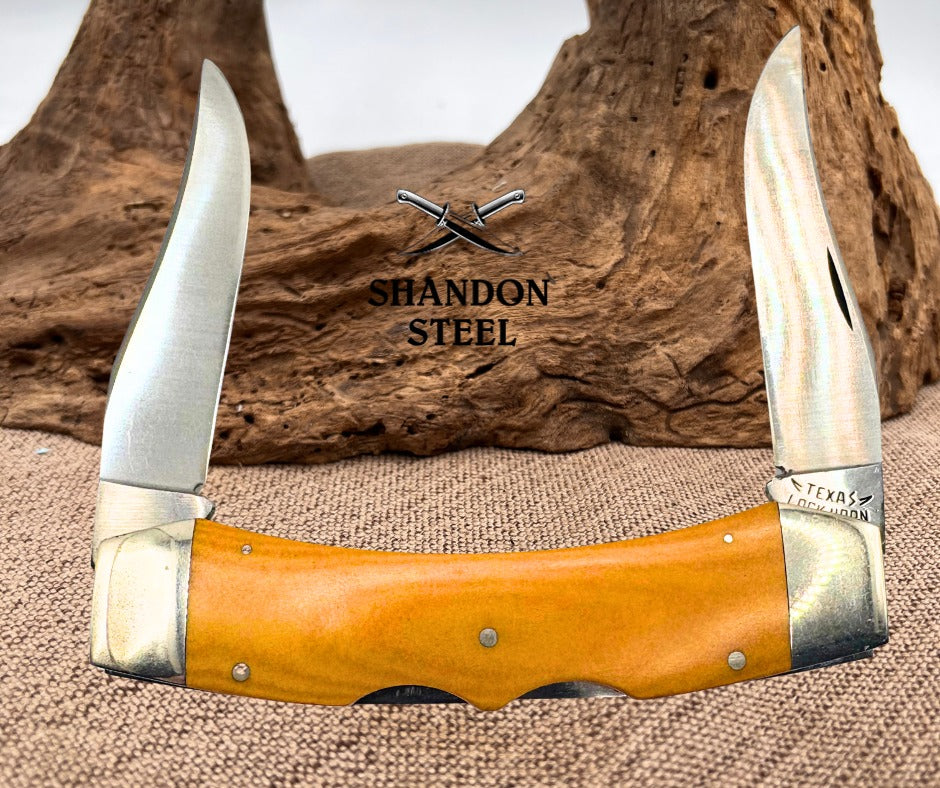 Case XX USA Vintage 1980 10-Dot Texas Lockhorn Double Lockblade Pocket Knife -16