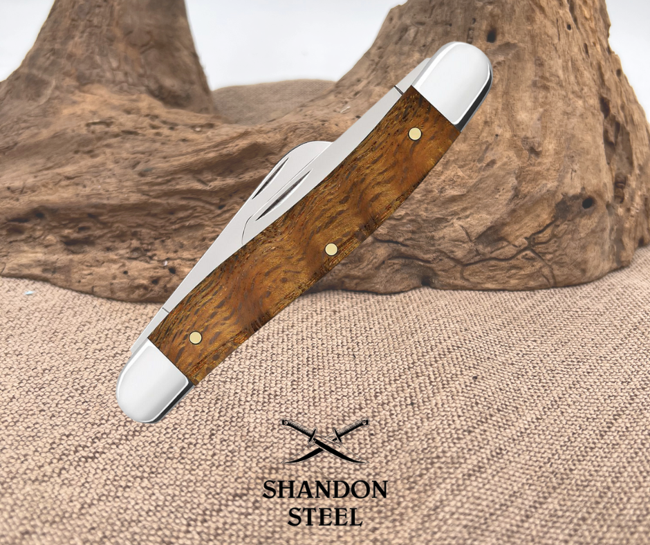 Case XX Medium Stockman Yellow Curly Oak 47122