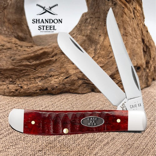 Case XX Mini Trapper Gator Jig Old Red Bone 51541 Stainless Pocket Knife