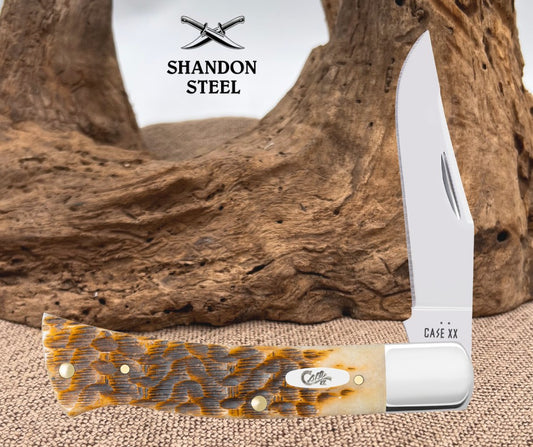 Case XX Peach Seed Jig Amber Bone Case Axe Handle® (BR61135 SS) 10799
