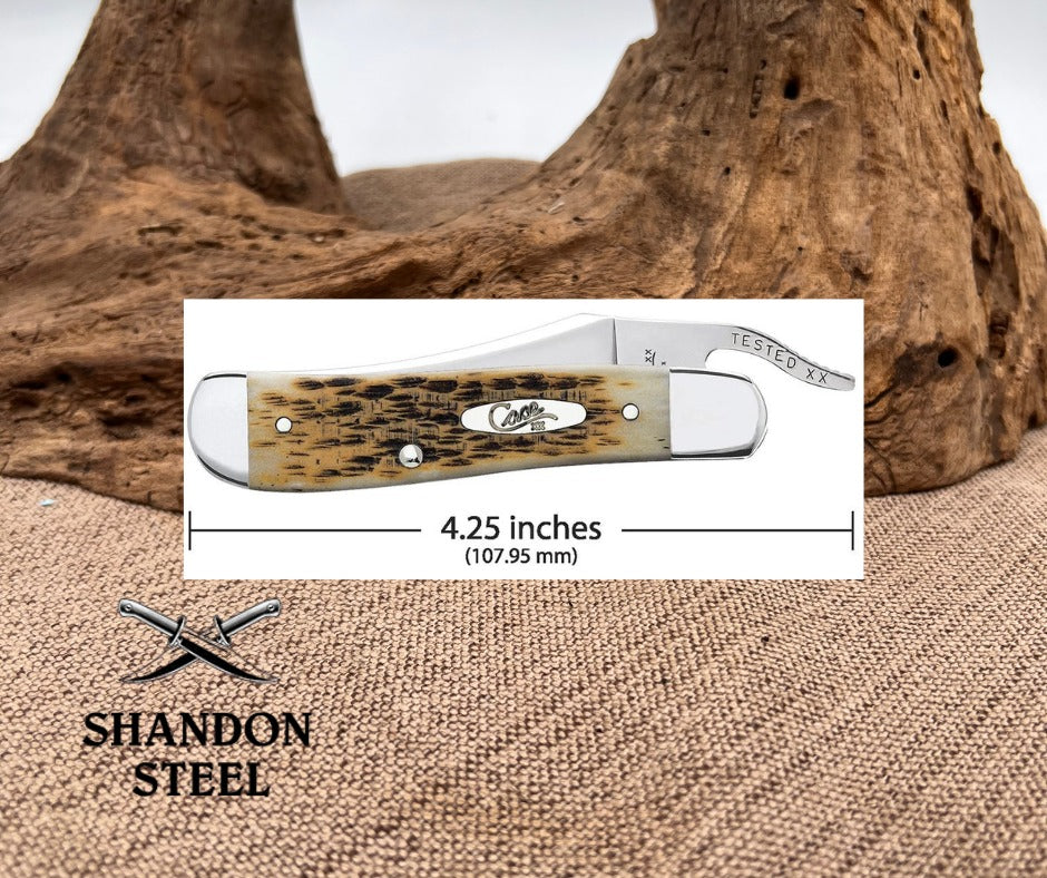Case XX Peach Seed Jig Amber Bone RussLock® 00260