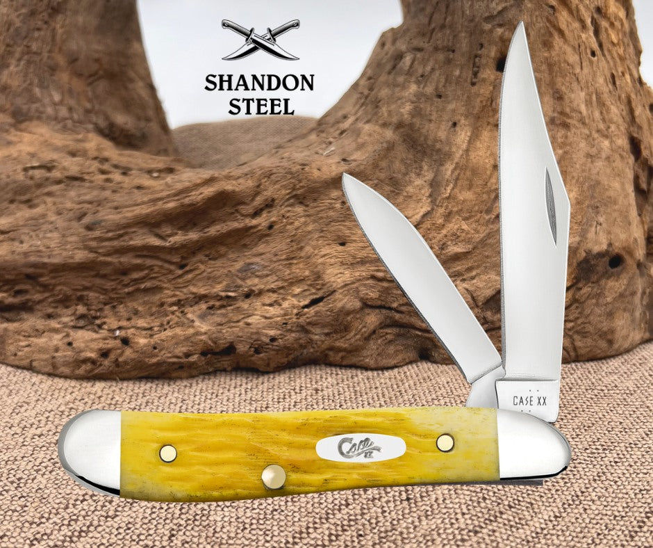 Case XX Peanut Platts Jig Yellow Bone 75314 Stainless Pocket Knife
