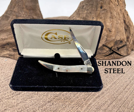 Case XX USA 810096 SS Pearl Texas Tiny Toothpick 2014 Folding Pocket Knife NIB