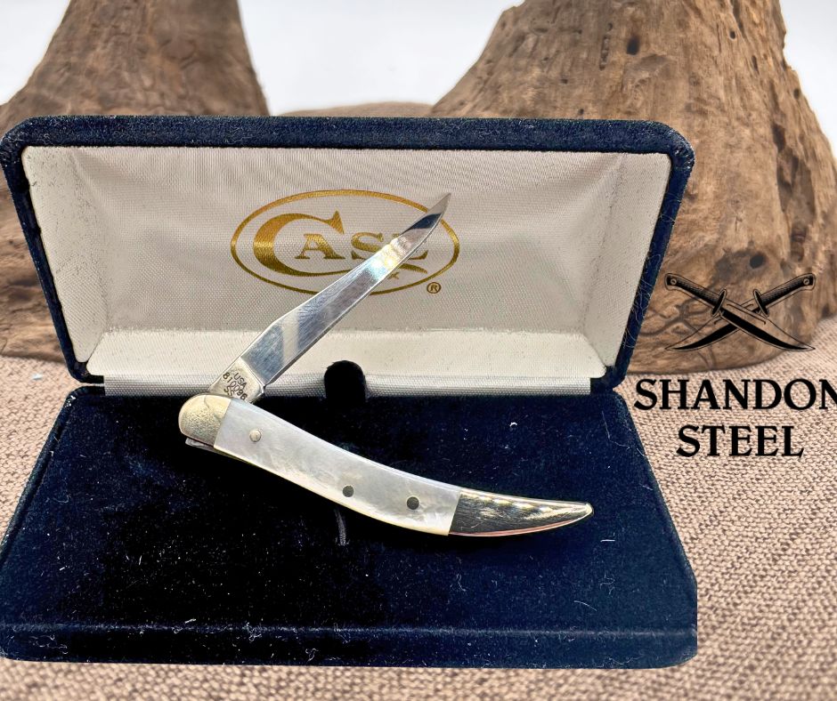 Case XX USA 810096 SS Pearl Texas Tiny Toothpick 2014 Folding Pocket Knife NIB