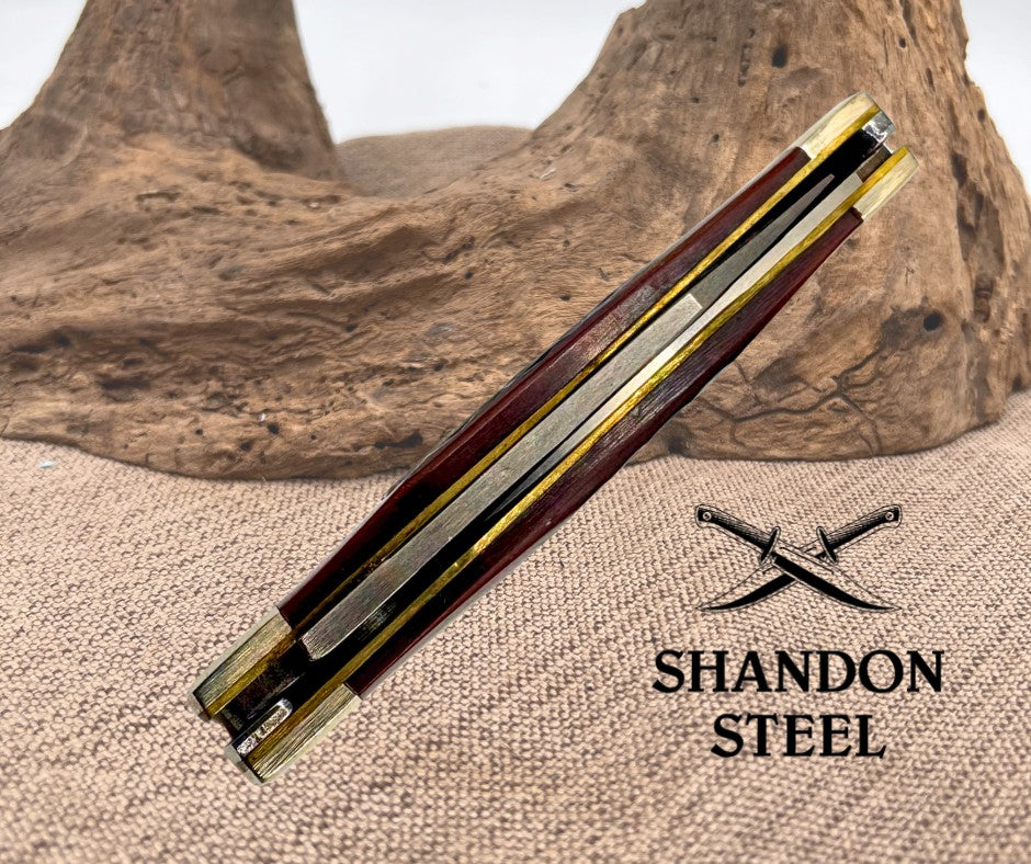 Case XX USA Knives Pen Jigged Brown Delrin Handle Stainless Pocket Knife 6233