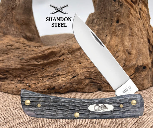 Case XX Pocket Worn Crandall Jig Gray Bone Sod Buster Jr 58412