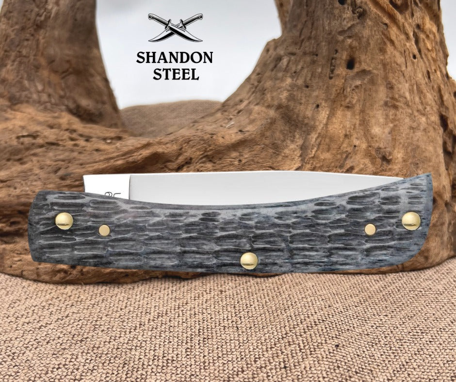 Case XX Pocket Worn Crandall Jig Gray Bone Sod Buster Jr 58412