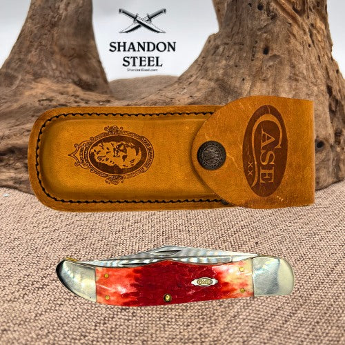 Case XX 31960 2023 Folding Hunter 2-Blade Carbon Steel Bone Handle w/Sheath NIB