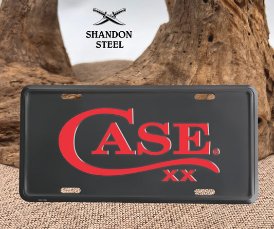 Case XX Red & Black Case Logo License Plate 52556