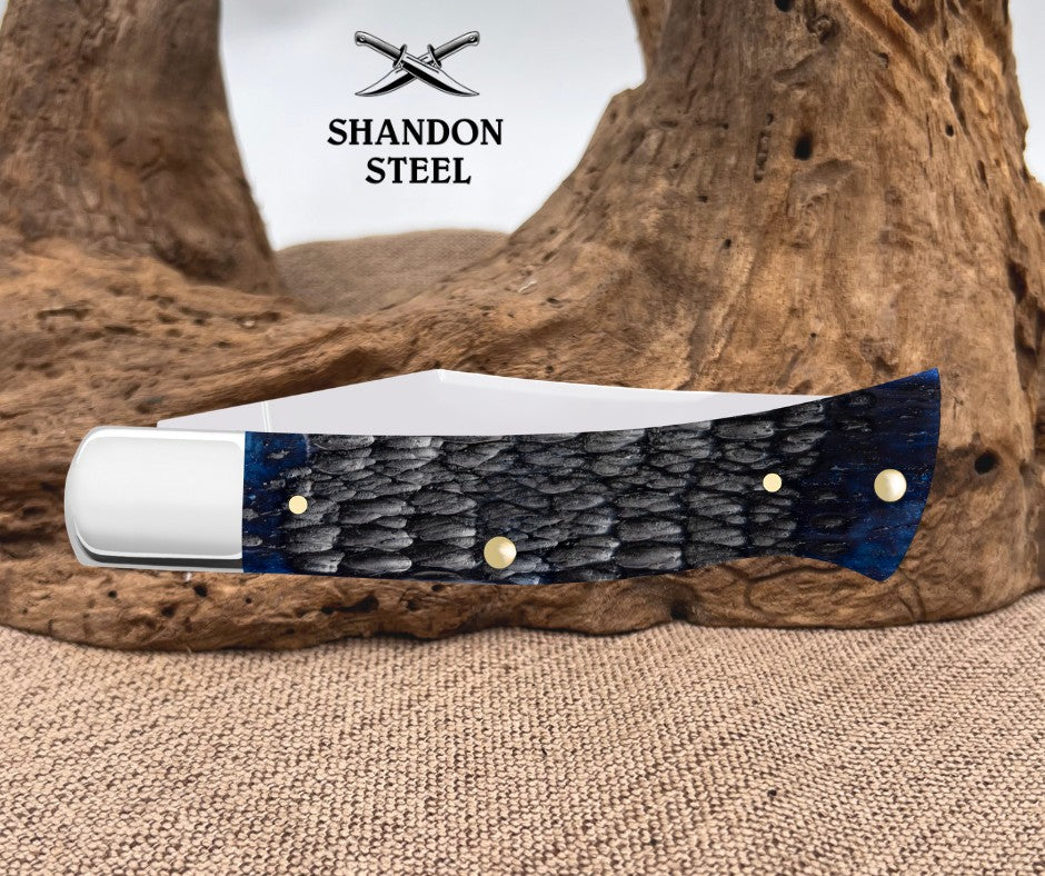 Case XX Rogers Jig Navy Blue Bone Case Axe Handle® (BR61135 SS) 06888