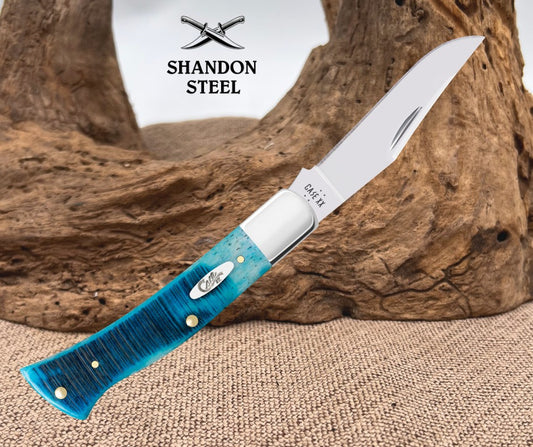 Case XX Sawcut Jig Caribbean Blue Bone Case Axe Handle® (BR61135 SS) 25580