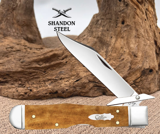Case XX Smooth Antique Bone Cheetah® Cub with Fluted Bolsters (611 1/2L SS) 58214