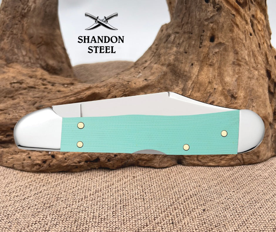 Case XX Smooth Seafoam Green G-10 Mini CopperLock® 18109