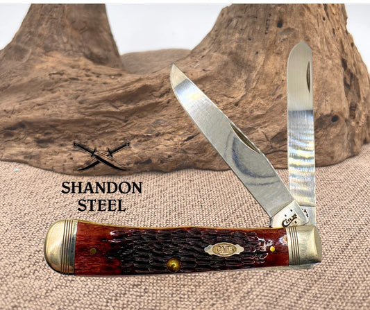 Case XX USA 2 Blade Trapper Walnut Bone Knife Folding Pocket Knife 26020 NIB