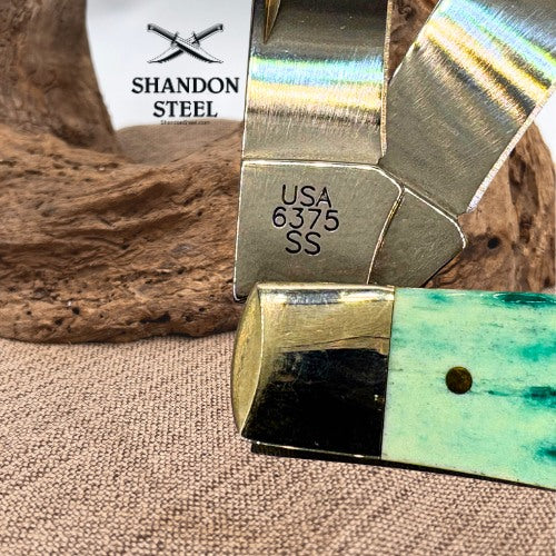 Case XX™ Large Stockman Folding Pocket Knife Green Bone Stainless 48939