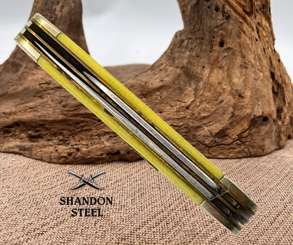 CASE XX KNIVES 1993 YELLOW SYNTHETIC PEANUT SS 3220 SS (80030) POCKET KNIFE (4)