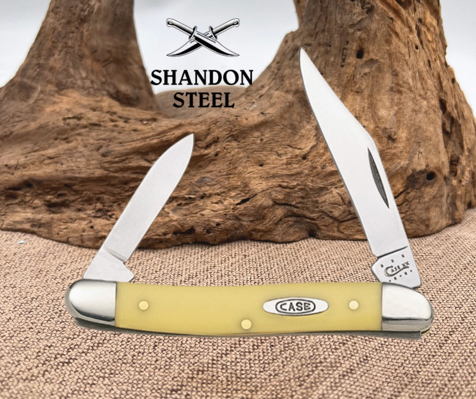 Case XX™ Yellow Synthetic Pen Carbon Steel Pocket Knife 00109