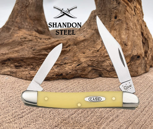 Case XX™ Yellow Synthetic Pen Carbon Steel Pocket Knife 00109