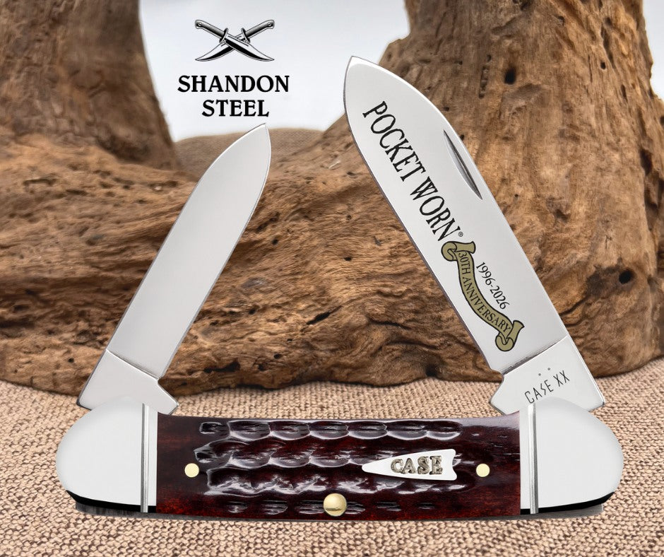 Case XX™ Canoe Pocket Worn 30th Mahogany Bone 55235 Stainless Pocket Knife