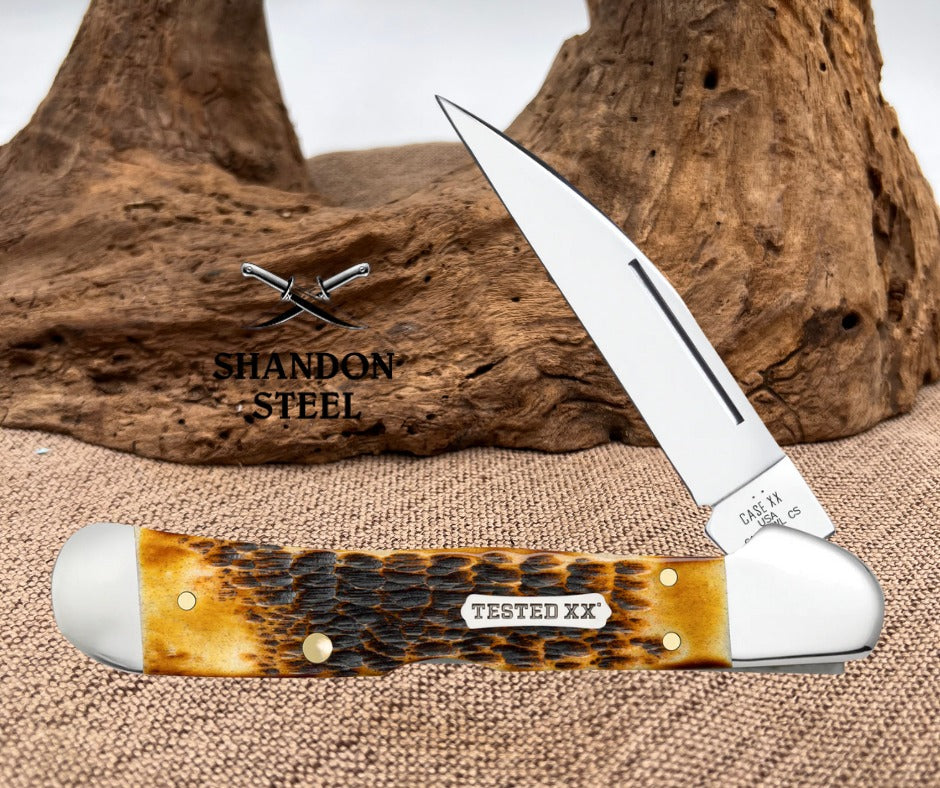 Case XX™ Rogers Jigged Burnt Amber Bone CS CopperLock 51392